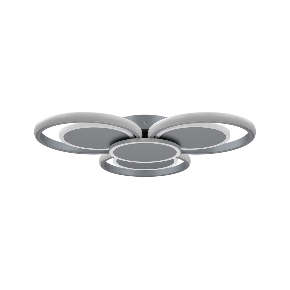 STROPNÉ LED SVIETIDLO, 57/7 cm  - sivá, Design, kov/plast (57/7cm) - Novel