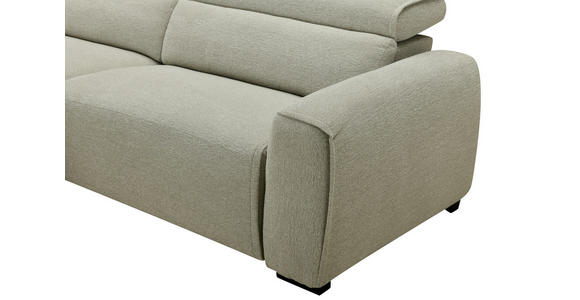 ECKSOFA Beige Mikrofaser Rücken echt, Relaxfunktion, Kopfteilverstellung  - Beige/Schwarz, Design, Holz/Textil (172/256cm) - Carryhome