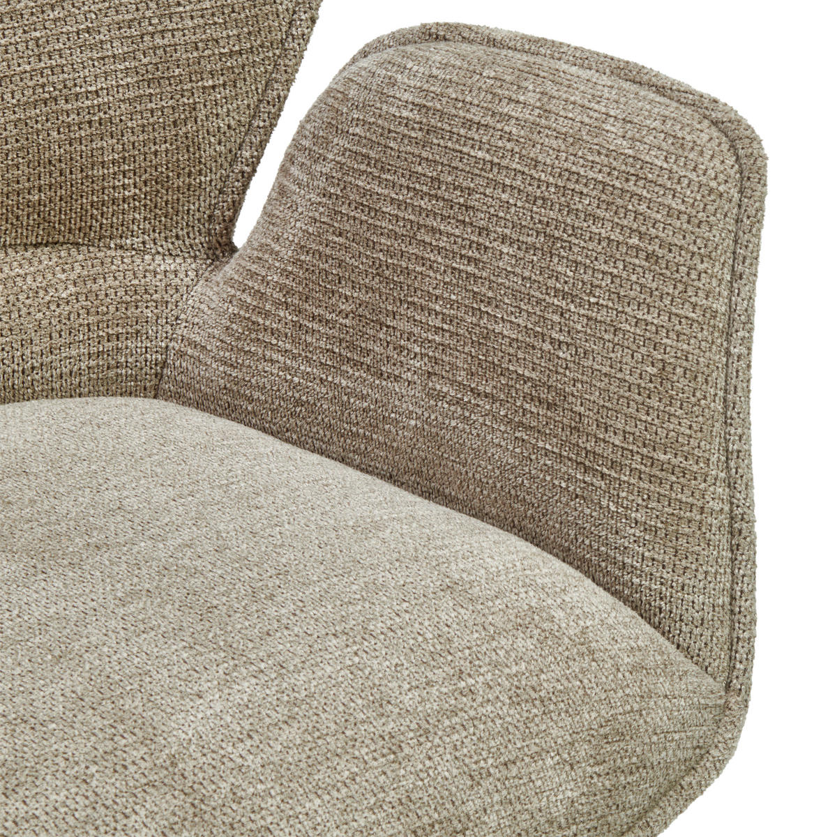 ARMLEHNSTUHL  Sitzfläche 360° drehbar Webstoff  - Schwarz/Grau, MODERN, Holz/Textil (60/86/61cm) - MID.YOU