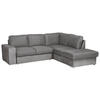 ECKSOFA Grau Mikrofaser  - Chromfarben/Grau, KONVENTIONELL, Textil/Metall (248/213cm) - MID.YOU