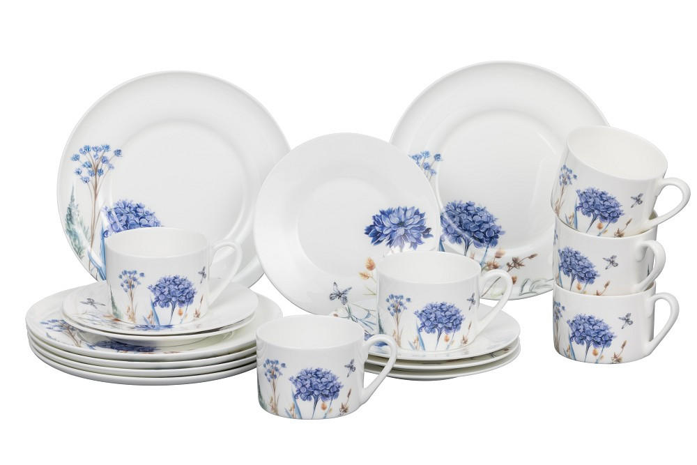 KAFFESERVIS Fiore 18 delar  - multicolor, Trend, keramik - Novel