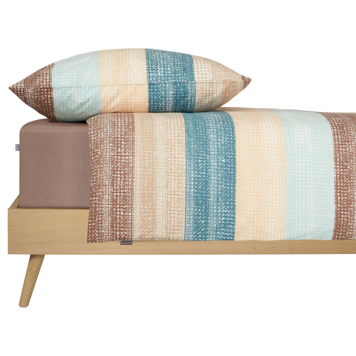 BETTWÄSCHE 2-teilig EMILIA Renforcé 135/200 cm  - Petrol, Basics, Textil (135/200cm)