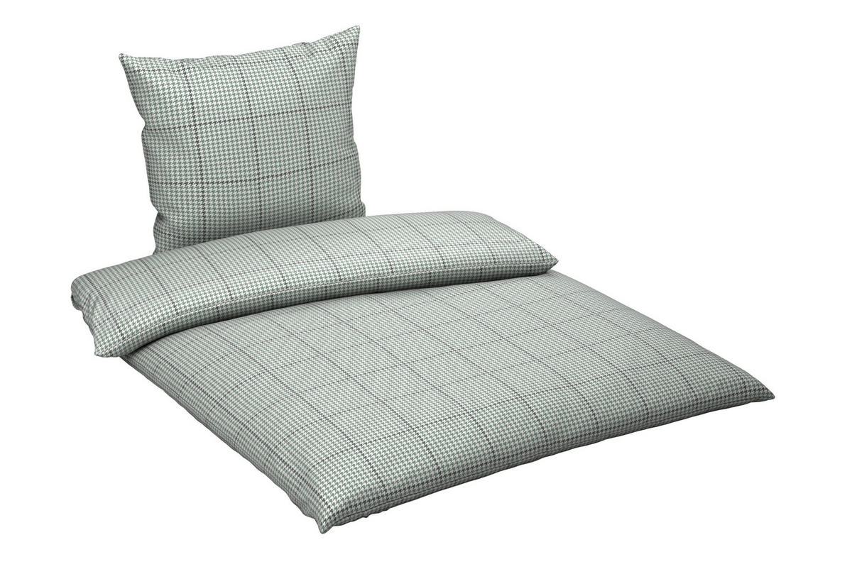 BETTWÄSCHE 2-teilig Satin 155/220 cm  - Salbeigrün, Textil (155/220cm) - Bio:Vio