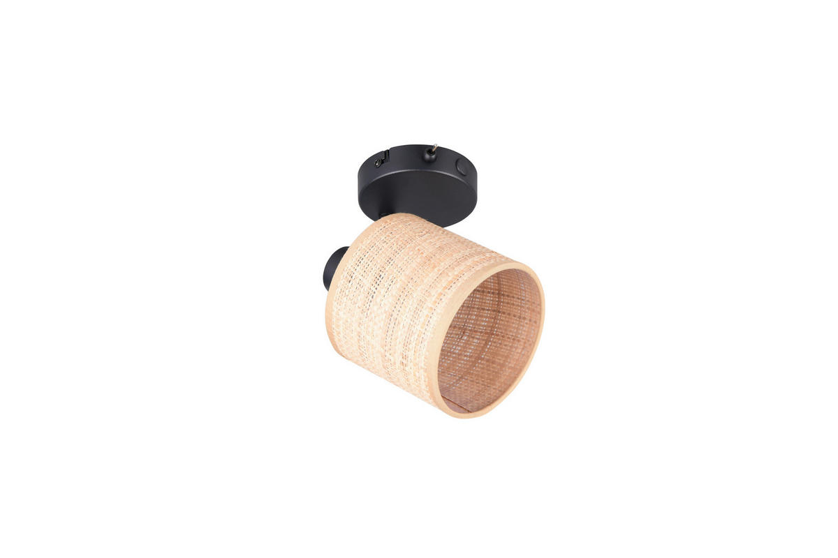STRAHLER 10/22,5/17,6 cm  - Schwarz/Naturfarben, Natur, Textil/Metall (10/22,5/17,6cm)