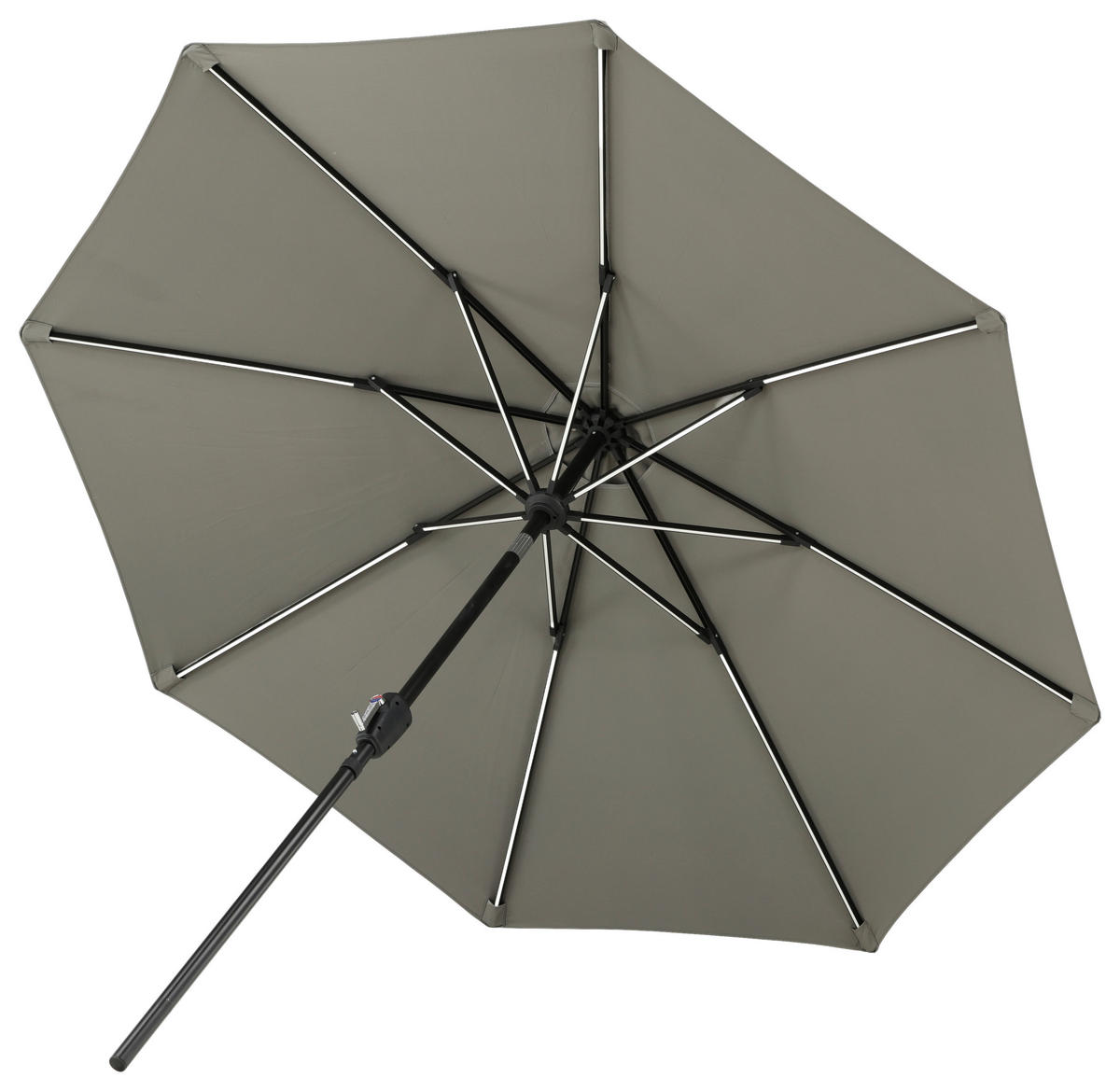 SONNENSCHIRM 270 cm  - Schwarz/Grau, KONVENTIONELL (270/241/270cm) - Gardenson