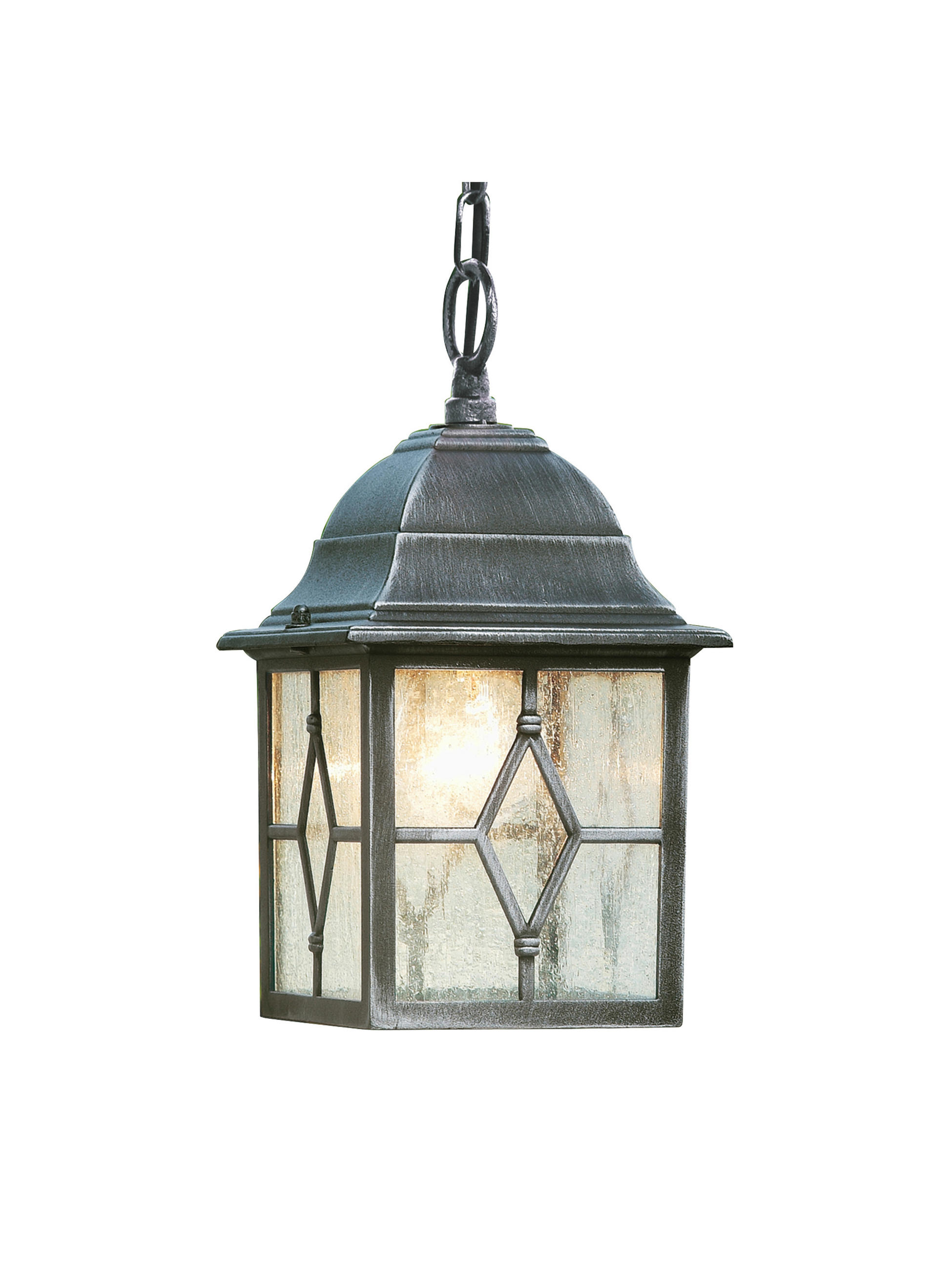 AUSSENHÄNGELEUCHTE Genoa 15/88 cm  - Silberfarben/Hellgrau, Design, Glas/Kunststoff (15/88cm)