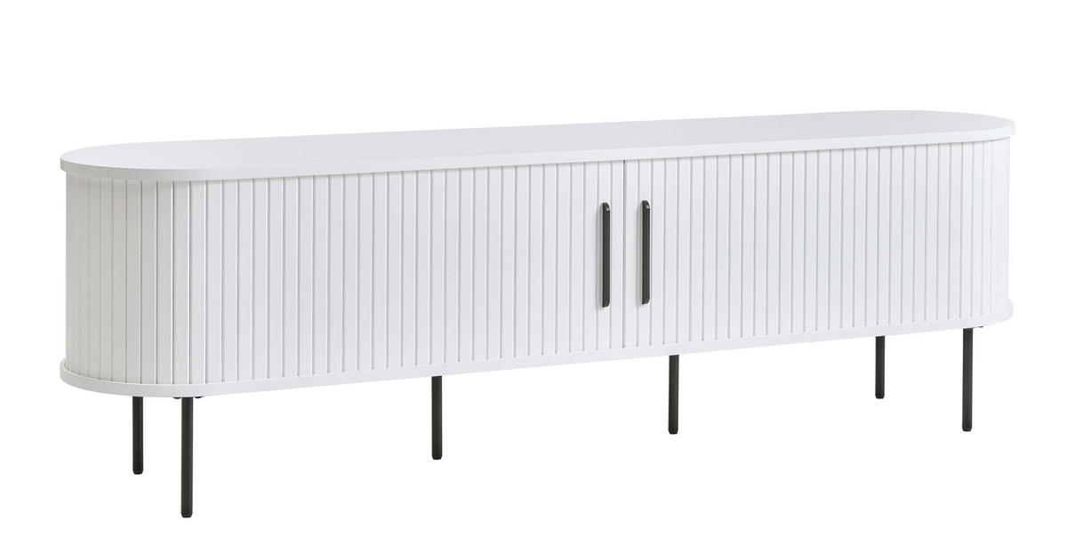 LOWBOARD  in 180/56/40 cm  - Schwarz/Weiß, Trend, Holz/Holzwerkstoff (180/56/40cm) - home24