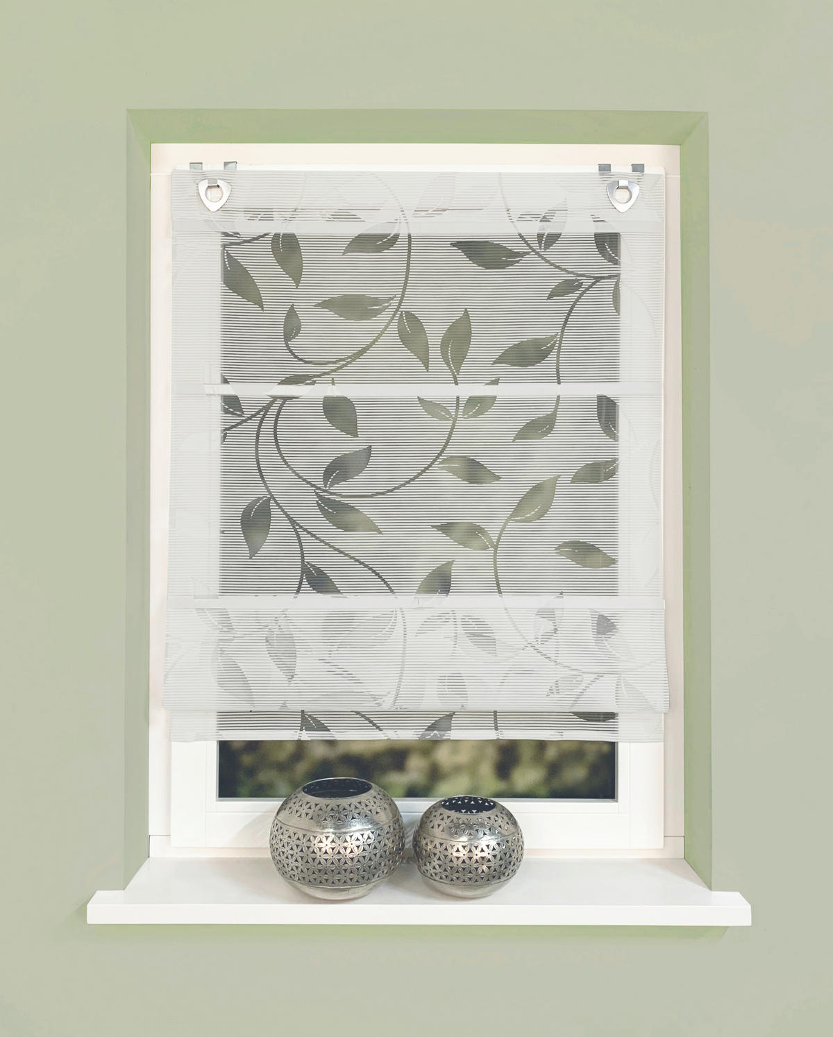 MAGNETROLLO  halbtransparent  45/130 cm    - Grau, Natur, Textil (45/130cm) - Novel