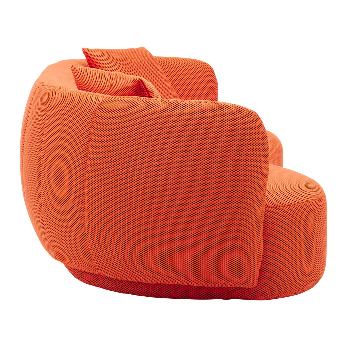BIG SOFFA i orange  - orange/svart, Modern, textil/plast (235/72/110cm) - MID.YOU
