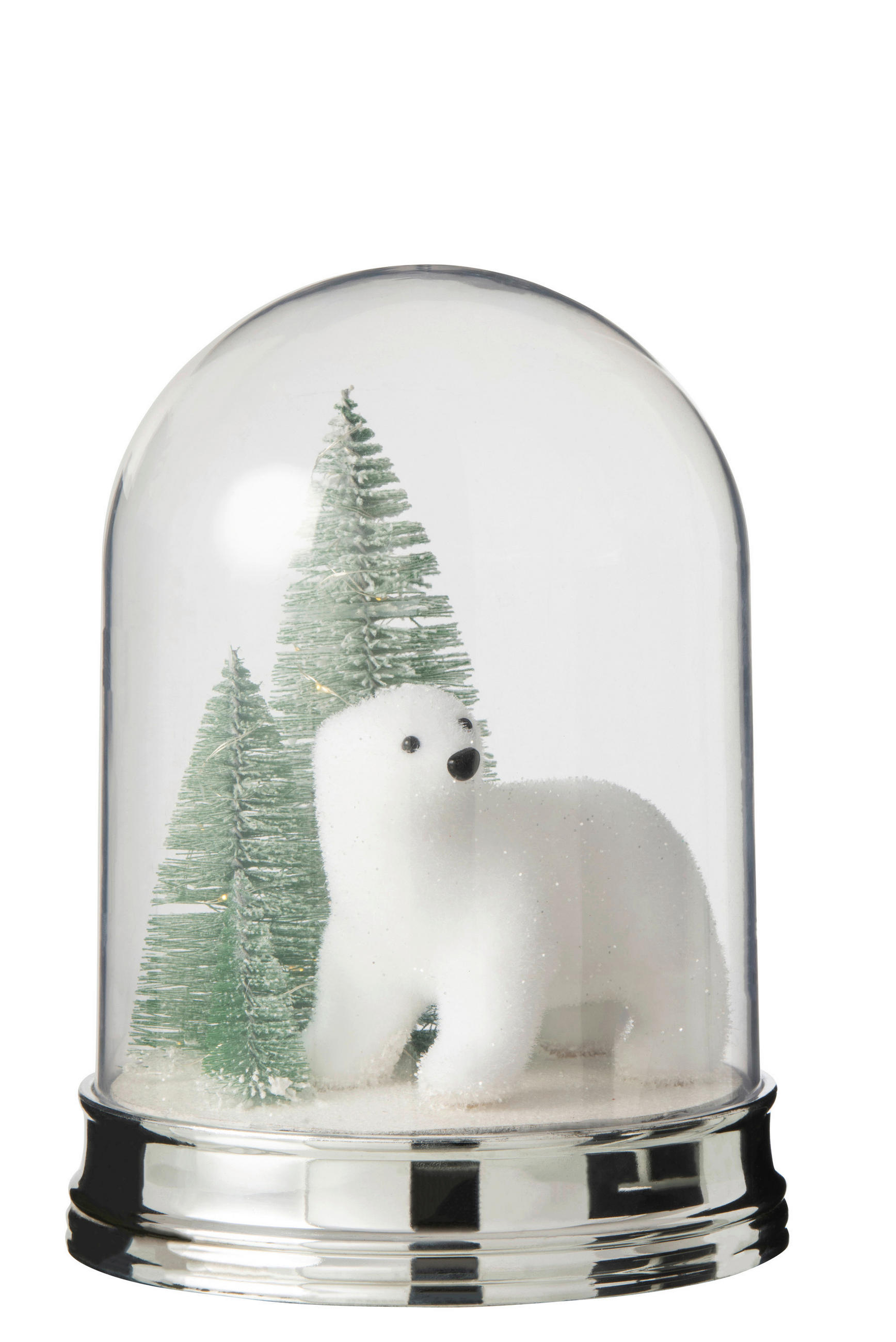 DEKOGLOCKE  - Silberfarben/Weiß, Basics, Kunststoff (21/21/31cm) - X-Mas