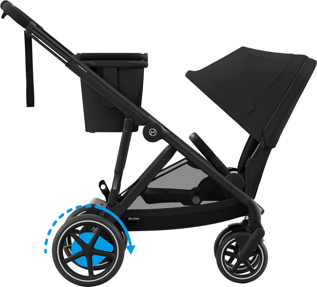 KINDERWAGEN e-Gazelle S  - Schwarz, Design, Kunststoff/Textil (94.5/66/100cm) - Cybex