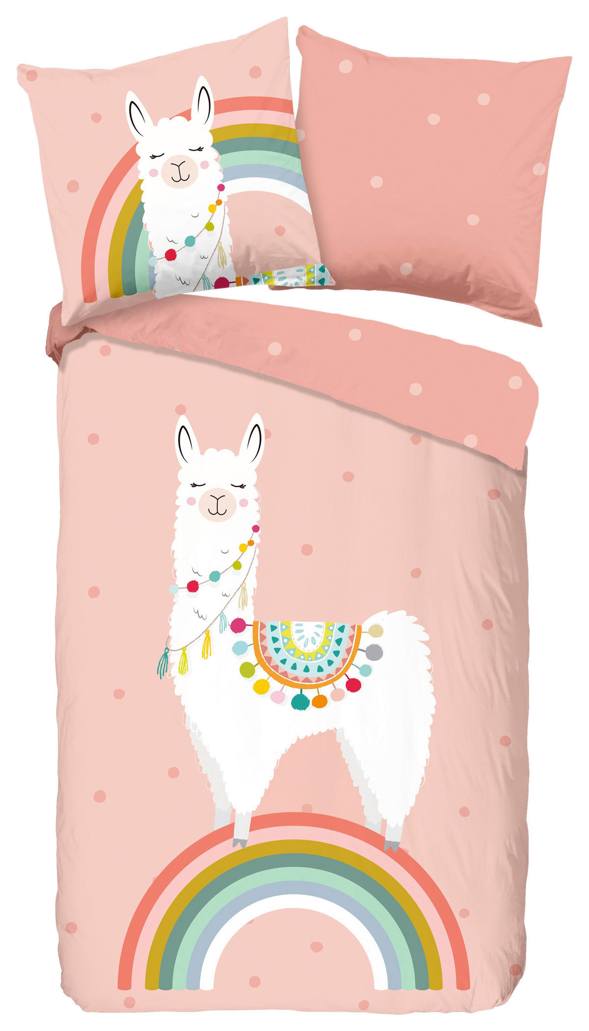 JUGENDBETTWÄSCHE Lama Renforcé 135/200 cm  - Multicolor, Design, Textil (135/200cm)