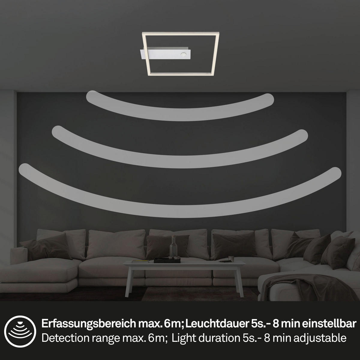 LED-DECKENLEUCHTE 32/30/5 cm   - Alufarben, Design, Kunststoff/Metall (32/30/5cm) - Briloner