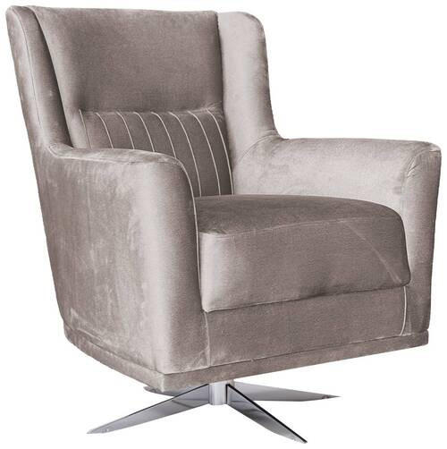FOTEL - világosszürke/króm, Design, textil/fém (70/96cm) - Livetastic