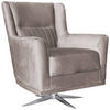 SESSEL Velours Hellgrau    - Chromfarben/Hellgrau, Design, Textil/Metall (70/96cm) - Livetastic