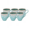 KAFFEEBECHERSET TAORMINA 6-teilig  - Türkis, Basics, Keramik (0.41l) - Costa Nova