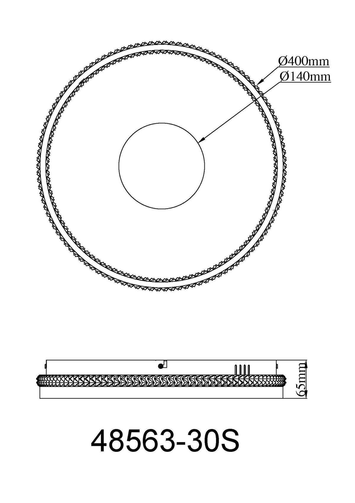 LED-DECKENLEUCHTE SHIRLEY 41/6.5 cm   - Sandfarben/Klar, Design, Kunststoff/Metall (41/6.5cm) - Globo