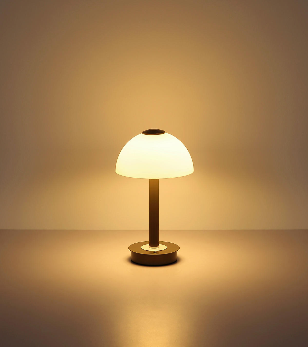 TISCHLEUCHTE Uldin 18/31,5 cm  - Opal/Weiß, Design, Glas/Kunststoff (18/31,5cm) - Globo