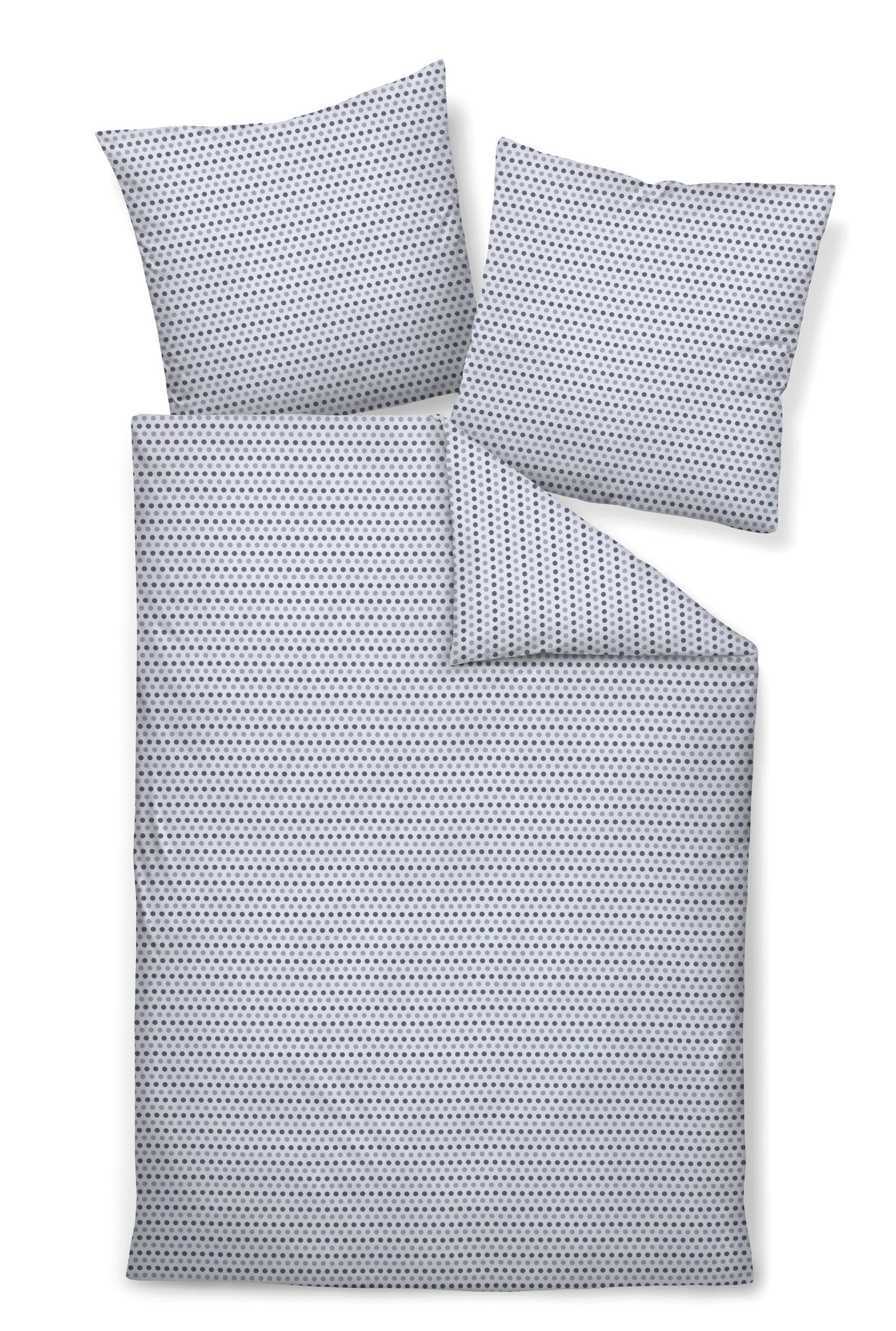 BETTWÄSCHE 2-teilig Flanell 135/200 cm  - Silberfarben, Design, Textil (135/200cm) - Janine