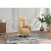 DREHSTUHL Cappuccino  - Schwarz/Cappuccino, Modern, Leder/Metall (75/112/82cm) - Sit & More