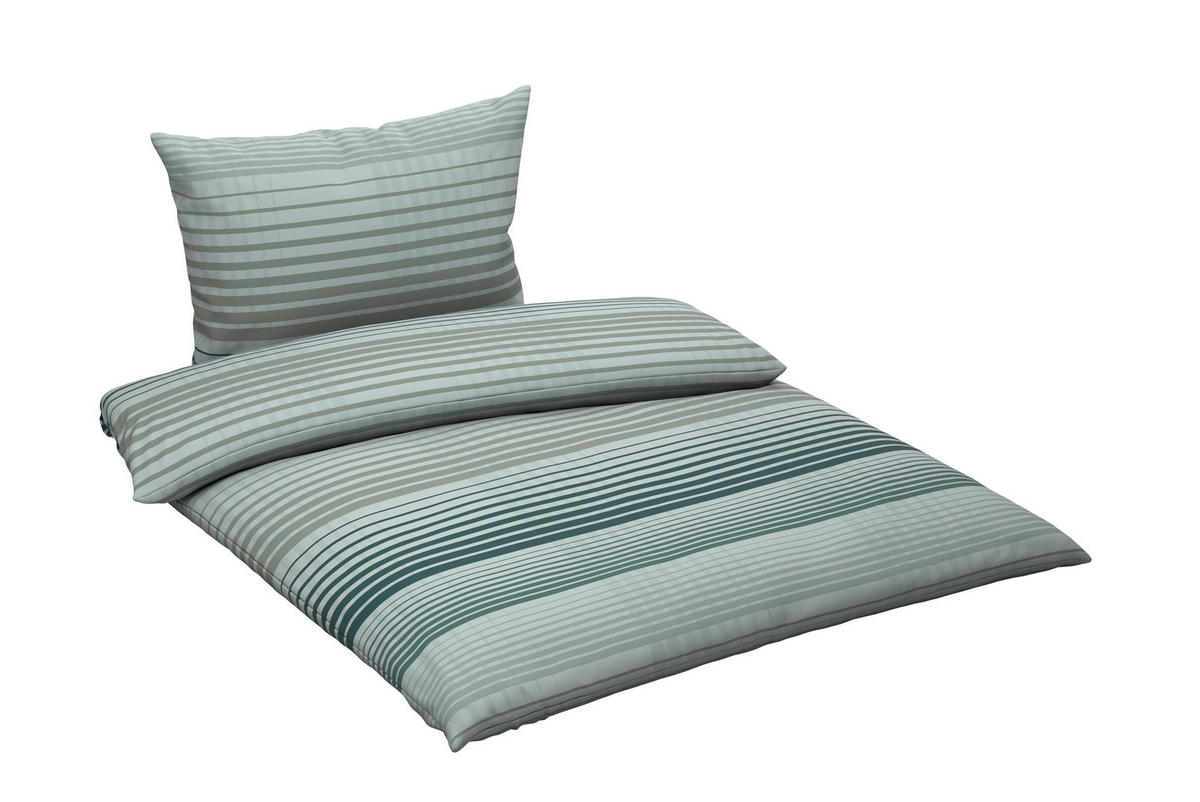 BETTWÄSCHE 2-teilig Satin 140/200 cm  - Grün, Design, Textil (140/200cm) - Dieter Knoll