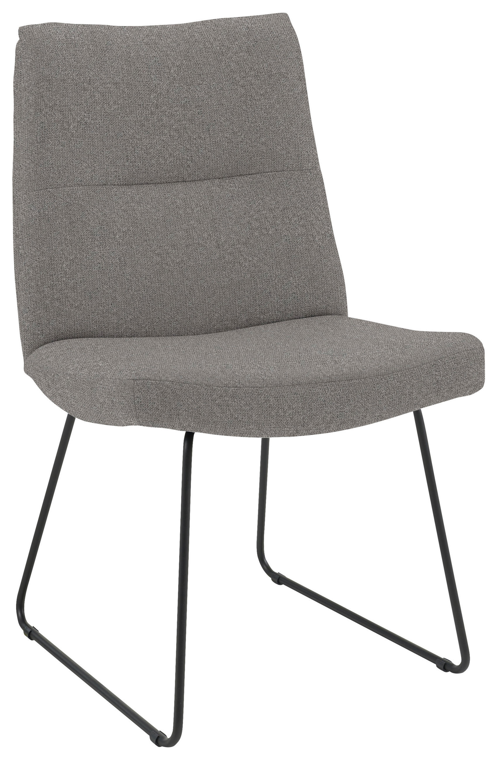 STUHL  Beinauswahl, Stoff-/Lederauswahl Flachgewebe  Anthrazit  - Anthrazit/Schwarz, Design, Textil/Metall (50/90/68cm) - Valnatura