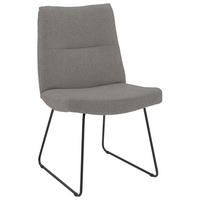 STUHL - Anthrazit/Schwarz, Design, Textil/Metall (50/90/68cm) - Valnatura