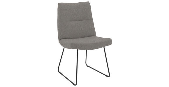 STUHL - Anthrazit/Schwarz, Design, Textil/Metall (50/90/68cm) - Valnatura