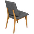 STUHL  Stoffauswahl Webstoff  - Eichefarben/Dunkelgrau, MODERN, Holz/Textil (48/89,5/60cm) - Carryhome