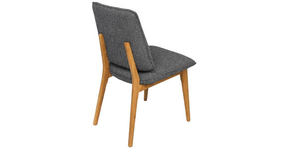 STUHL  Stoffauswahl Webstoff  - Eichefarben/Dunkelgrau, MODERN, Holz/Textil (48/89,5/60cm) - Carryhome
