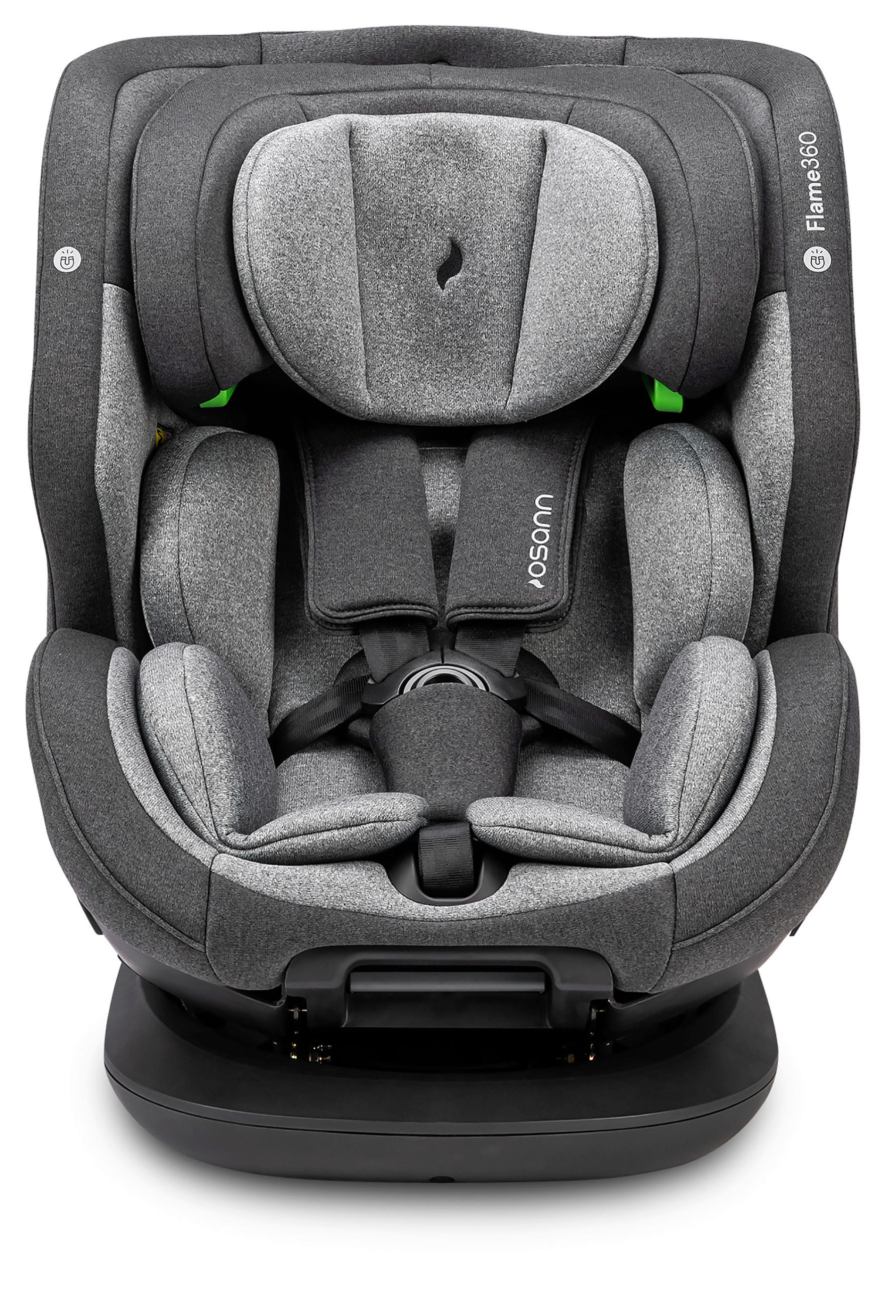 REBOARDER-KINDERSITZ FLAME360 ISOFIX  - Dunkelgrau/Hellgrau, Basics, Kunststoff/Textil (44/58/48cm) - Osann