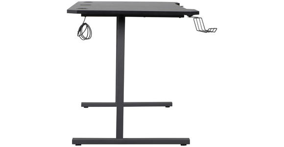 GAMINGTISCH Schwarz  - Schwarz, Design, Holzwerkstoff/Metall (140/60/75cm) - Carryhome