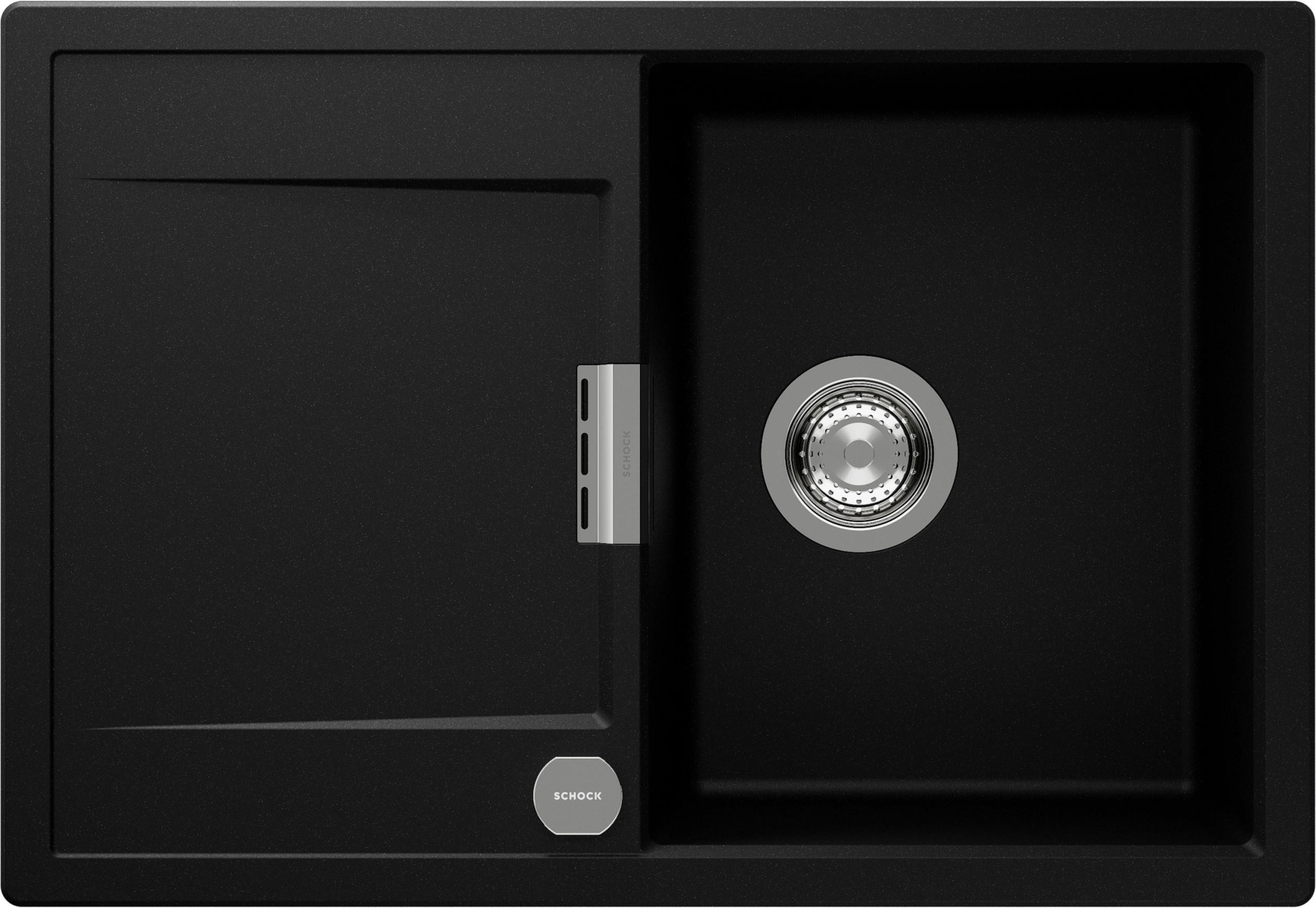 SPÜLE MOND100SAPUR  - Schwarz, Basics, Stein (74/30,4/51cm) - Schock