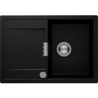 SPÜLE MOND100SAPUR  - Schwarz, Basics, Stein (74/30,4/51cm) - Schock