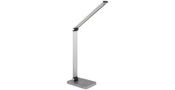 LED-SCHREIBTISCHLEUCHTE 47/67/11 cm - Opal/Grau, Basics, Kunststoff/Metall (47/67/11cm) - Novel