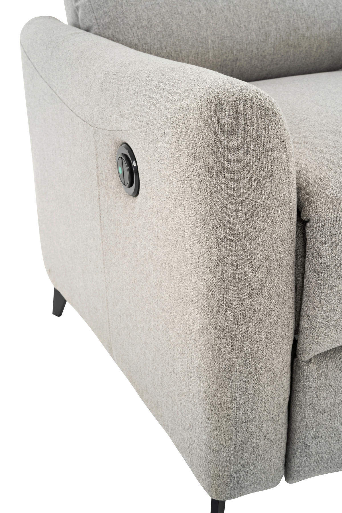 RELAXFÅTÖLJ i metall, textil grå, svart  - grå/svart, Design, metall/textil (72/100/89cm) - Livetastic