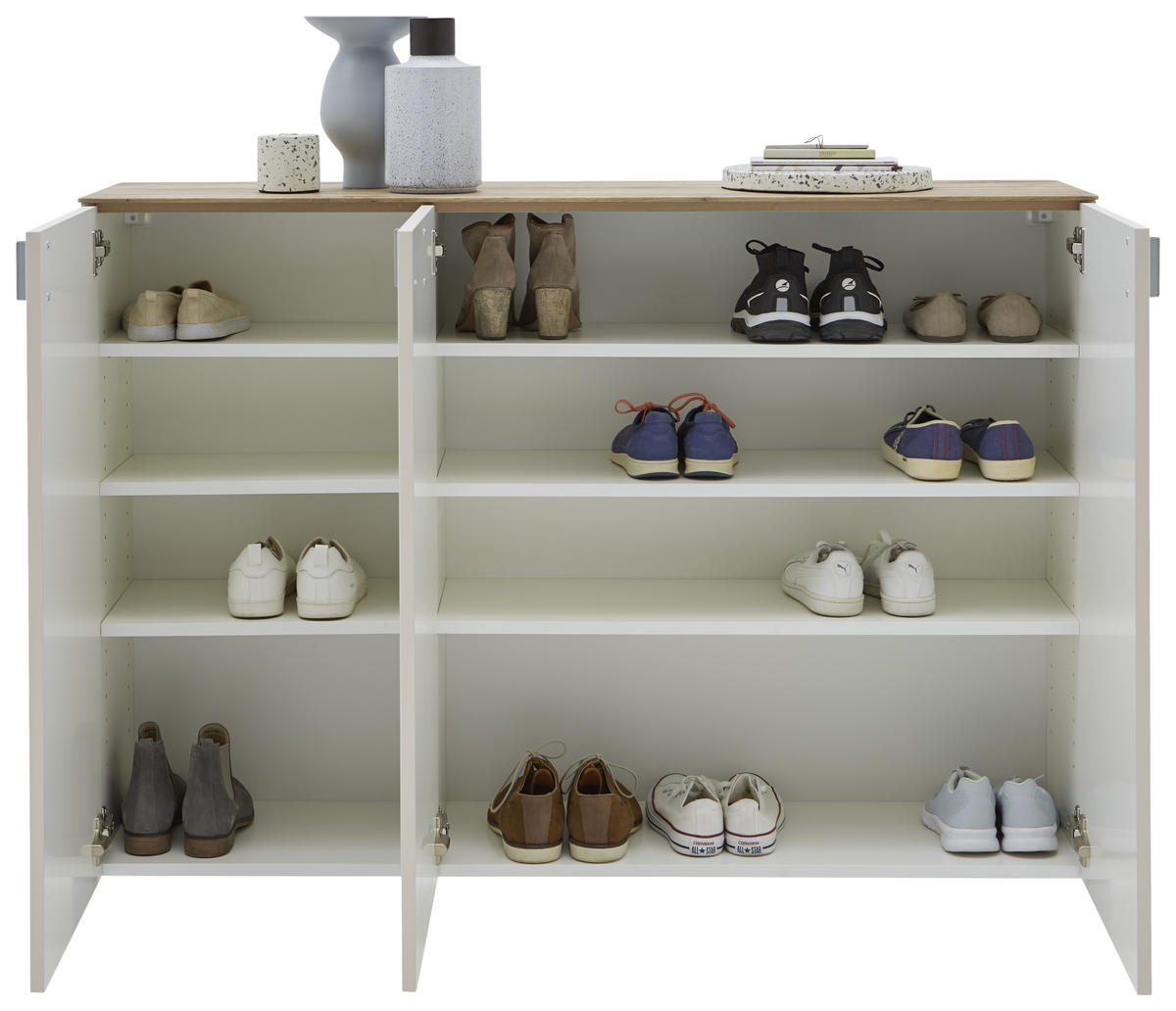 HÄNGESCHUHSCHRANK Eiche furniert Eichefarben, Sandfarben  - Sandfarben/Eichefarben, Design, Holz/Holzwerkstoff (139/94/36cm) - Dieter Knoll
