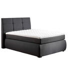 BOXSPRINGBETT 140/200 cm  in Anthrazit  - Wengefarben/Anthrazit, KONVENTIONELL, Holz/Textil (140/200cm) - Xora