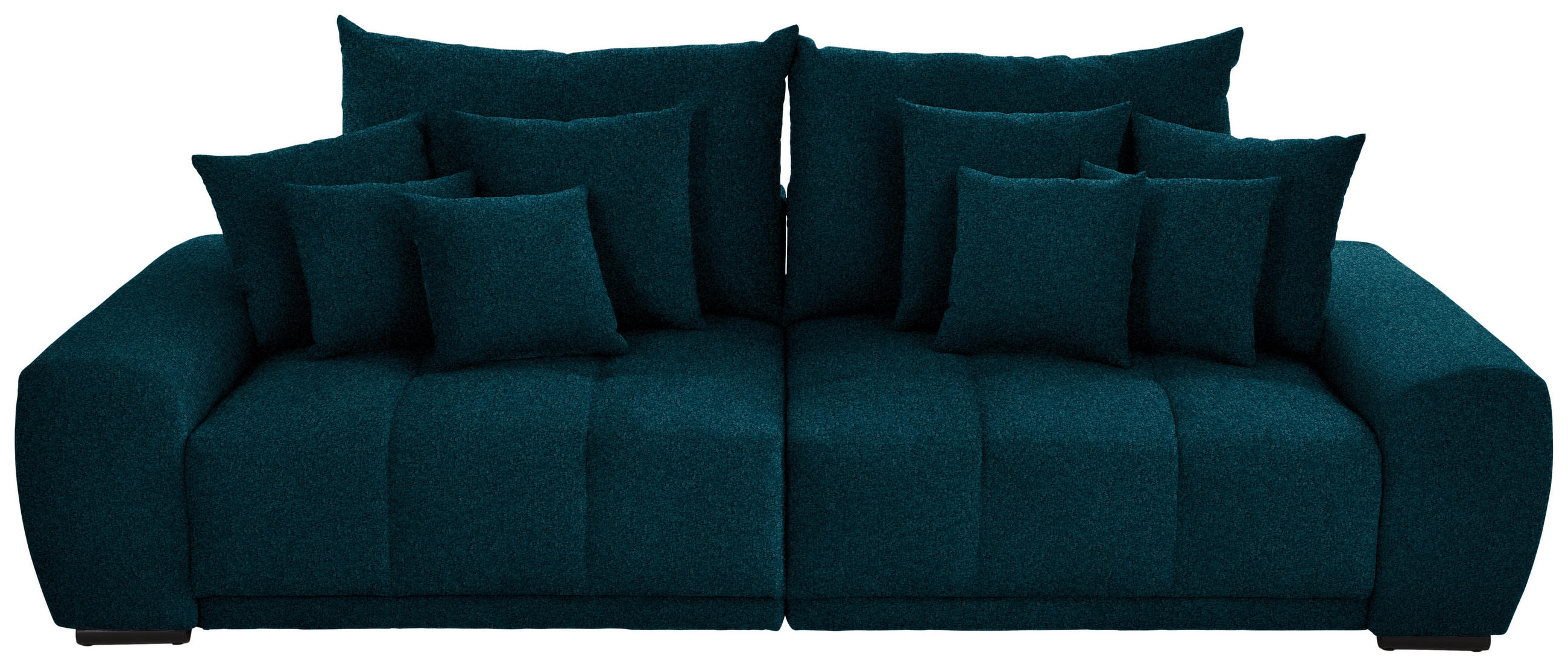 BIGSOFA Samt Dunkelblau  - Schwarz/Dunkelblau, KONVENTIONELL, Holz/Textil (280/67/120cm) - Carryhome