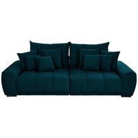 BIG SOFFA i sammet mörkblå  - svart/mörkblå, Klassisk, trä/textil (280/67/120cm) - MID.YOU