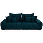 BIGSOFA in Samt Dunkelblau  - Schwarz/Dunkelblau, KONVENTIONELL, Holz/Textil (280/67/120cm) - Carryhome