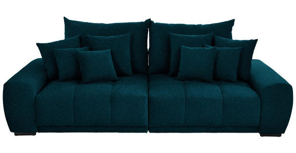 BIGSOFA in Samt Dunkelblau  - Schwarz/Dunkelblau, KONVENTIONELL, Holz/Textil (280/67/120cm) - Carryhome