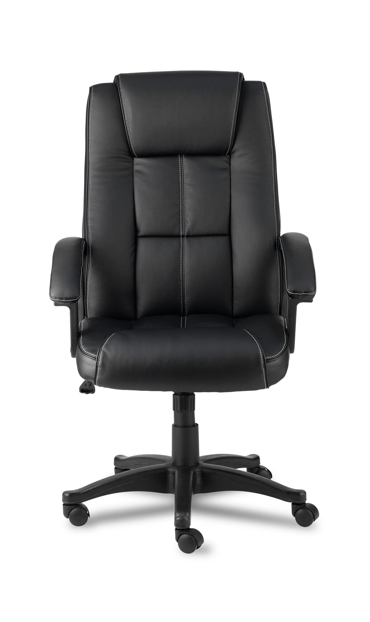DIREKTORSKA STOLICA  crna   - bela/crna, Osnovno, tekstil/plastika (65/105-115/71,50cm)