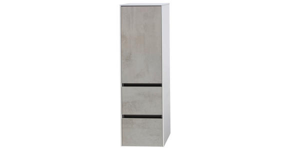 MIDISCHRANK 37/121/33 cm - Hellgrau, Design, Glas/Holzwerkstoff (37/121/33cm) - Dieter Knoll