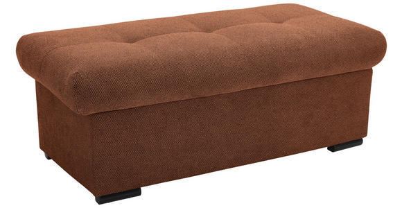 HOCKERBANK 108/42/54 cm Flachgewebe Haselnussfarben Kunststoff - Schwarz/Haselnussfarben, Design, Kunststoff/Textil (108/42/54cm) - Xora