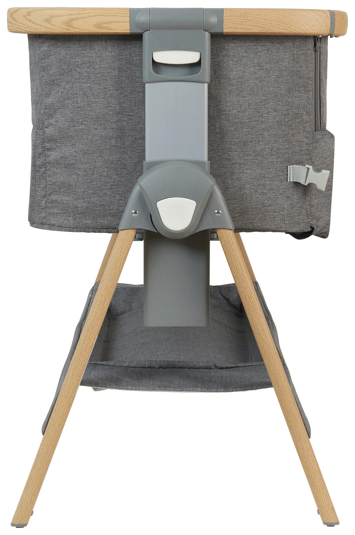BEISTELLBETT Elegance  102/54/69-81 cm  - Dunkelgrau/Naturfarben, Trend, Kunststoff/Textil (102/54/69-81cm) - Jimmylee