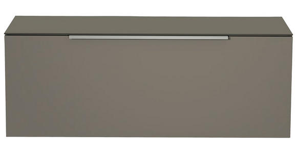 LOWBOARD  in 110/56/45 cm  - Alufarben/Grau, Design, Glas/Holzwerkstoff (110/56/45cm) - Moderano