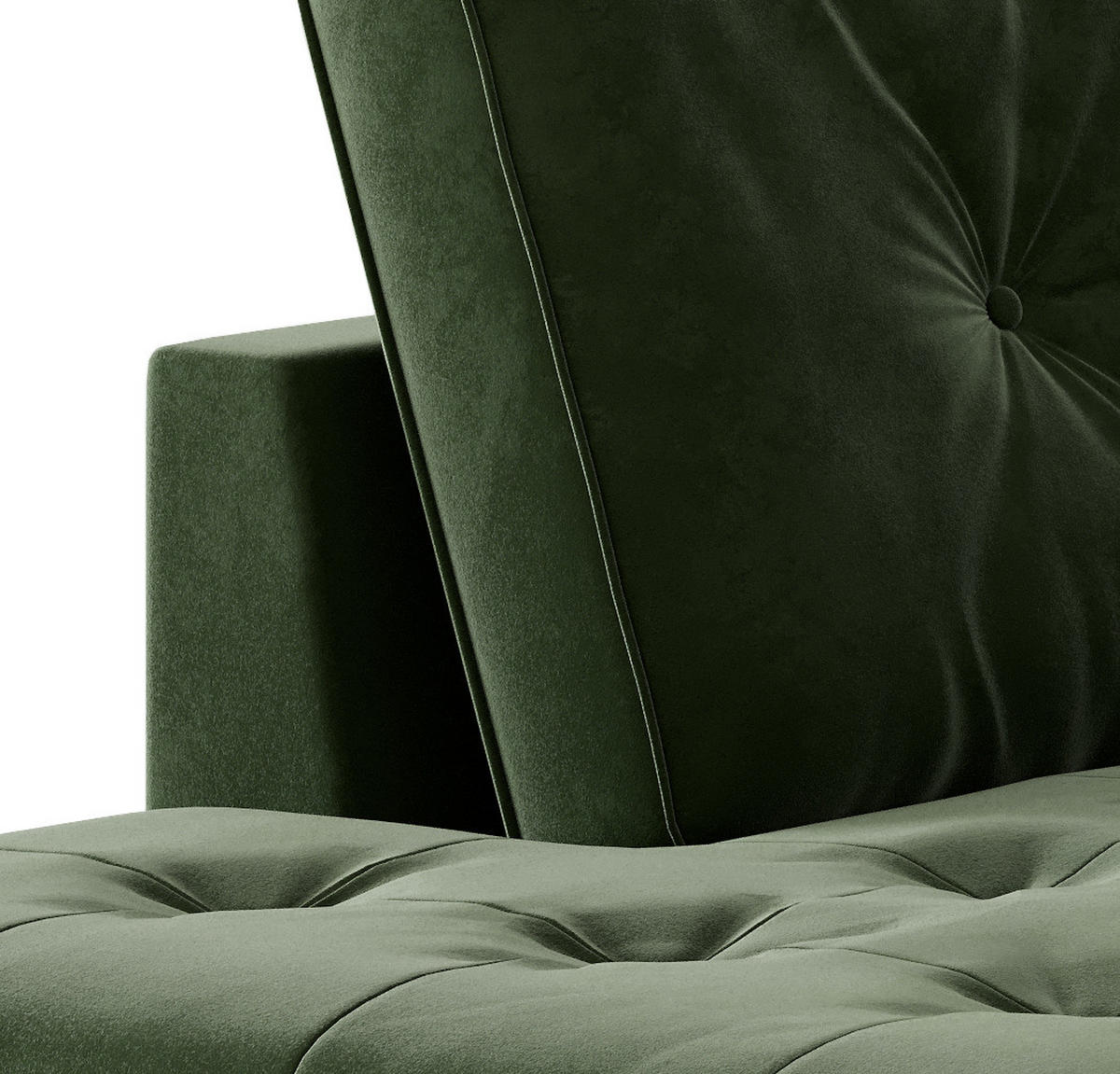HÖRNSOFFA i flatväv olivgrön  - stålfärgad/olivgrön, Design, metall/textil (259/205cm) - Livetastic