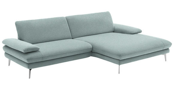 ECKSOFA Mintgrün Webstoff  - Schwarz/Mintgrün, Design, Textil/Metall (284/184cm) - Dieter Knoll