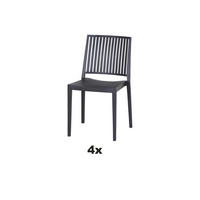 STAPELSTUHL in Kunststoff Anthrazit  - Anthrazit, Basics, Kunststoff (57/80/56cm) - Siena Garden